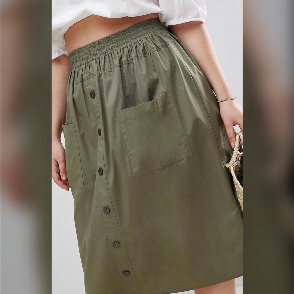 Lightweight ASOS button down skirt
